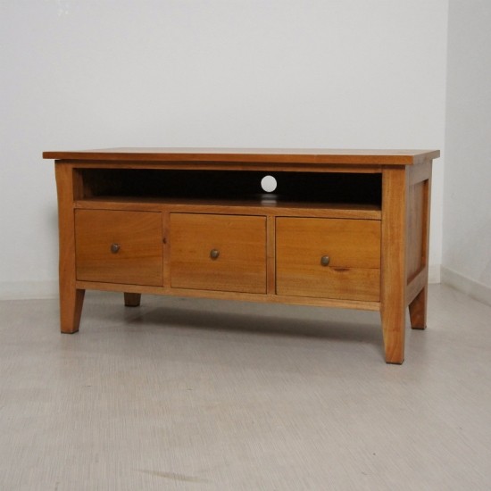 【期間限定10％OFF!!】アンティーク調 3杯 ドロワー テレビボード W90 ナチュラル AV157