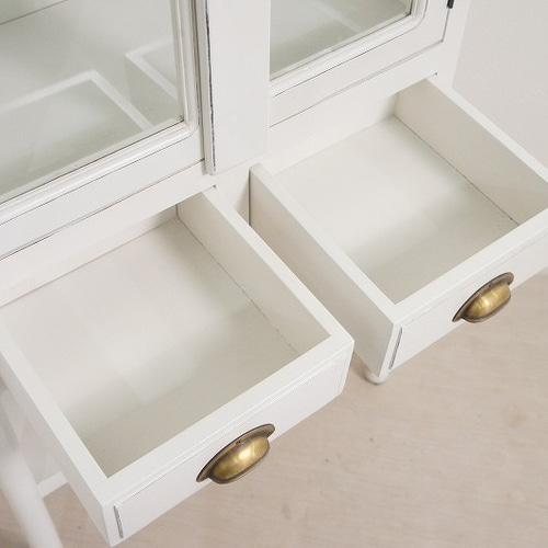 アンティーク調 ガラスキャビネット 医療棚 飾り棚 ケビント レトロ