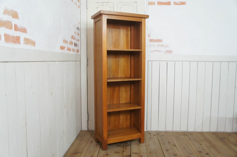 【期間限定10％OFF!!】マホガニー無垢材 シェルフラック 収納棚 本棚 ４段棚 ナチュラル色 she139