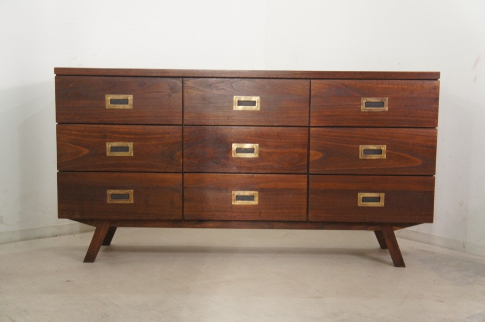 アンティーク調 無垢 ドロワーズチェスト 9杯 引き出し 収納 什器 ダーク che068