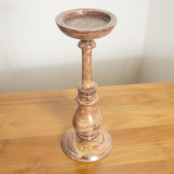 アンティーク調 木製 キャンドルスタンド 蝋燭立 燭台 L type2 2枚目の画像