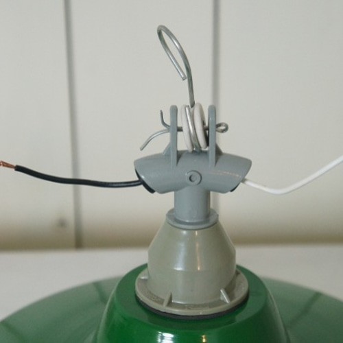 レトロ 琺瑯 ホーロー シェード ランプ デッドストック 工業系 照明