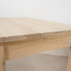 【送料無料】ミンディ無垢 引き出し2杯 木製 ダイニングテーブル 未塗装 tab019 5枚目の画像