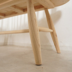 【送料無料】ミンディ無垢 背有 木製ベンチ 長椅子 カントリー家具 W120 未塗装 Ben102 4枚目の画像