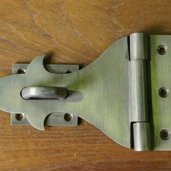 アンティーク調 真鍮製 ブラス 掛金 蝶番 ヒンジ式 ロック 金具 DIY