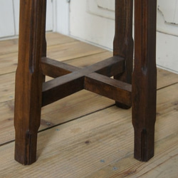 レトロ 古木 チーク無垢材 カウンター チェア ハイタイプ スツール 木製椅子 4枚目の画像