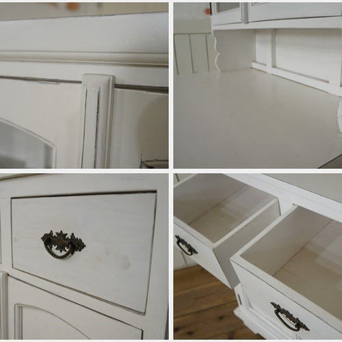 アンティーク調 小さめの カップボード キャビネット 食器棚 収納棚