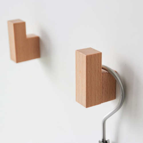 CUBRIC mini シンプルな木製壁掛けフック フック 木製フック 帽子掛