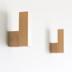 CUBRIC シンプルな木製壁掛けフック DIYパーツ Masahiro Minami