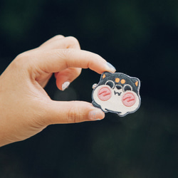 ミレー柴犬の電気刺繍ピン 4枚目の画像