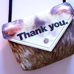 ファーフリーショルダーバッグ--the THANK YOU Bag (たぬき) 2枚目の画像