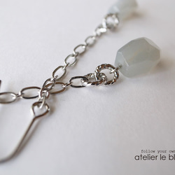 graceful gray #3 ～グレームーンストーンの一粒ピアス ～ 2枚目の画像