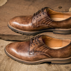 ハラコレザースマートシルエットハンドメイド本革靴シューズ紳士靴 2枚目の画像