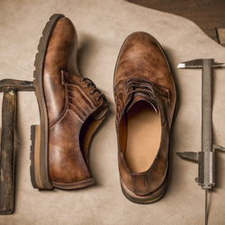 ハラコレザースマートシルエットハンドメイド本革靴シューズ紳士靴 4枚目の画像