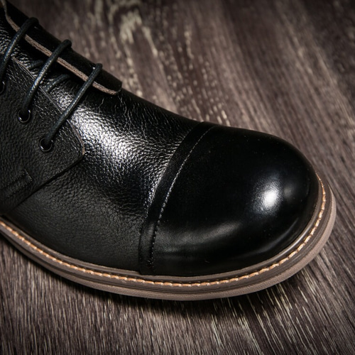 ラウンドトゥハラコレザーカジュアル手作り子牛革靴シューズ