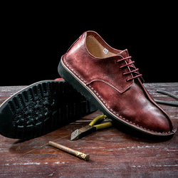 ハラコレザーハンドメイド本革靴カジュアル手作り子牛革シューズ全3色 送料無料 5枚目の画像