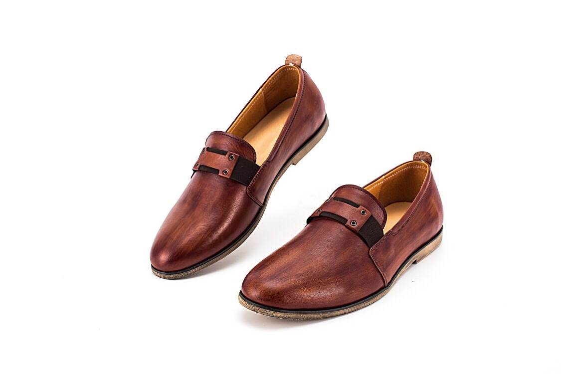 ハンドメイドハラコレザーカジュアル手作り子牛革靴シューズ 送料無料