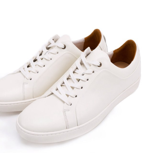 プレゼント手作りハラコレザー真っ白スニーカーハイキング一押し