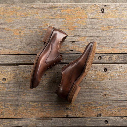 手作りハラコレザー紳士靴ブラッチャービジネス子牛革シューズ