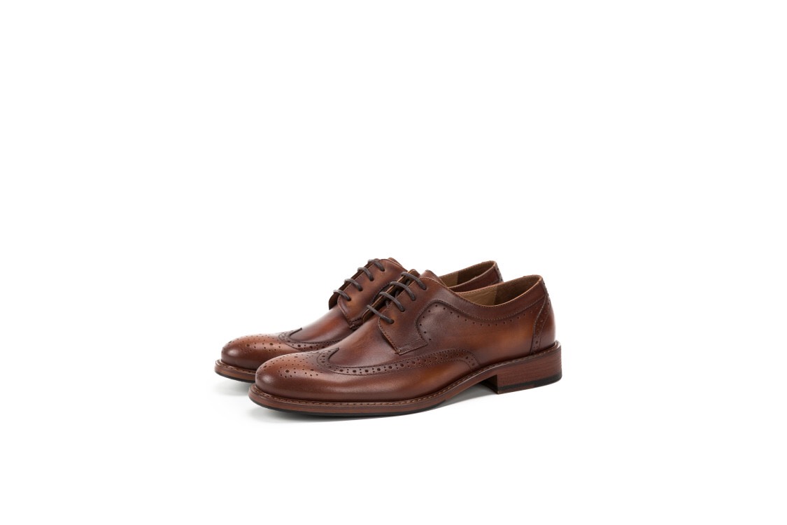 van Bommel ヴァンボメル ウイングチップ レザーシューズ 革靴 8.5 イタリア製 van Bommel / ヴァンボメル ウイングチップシューズ