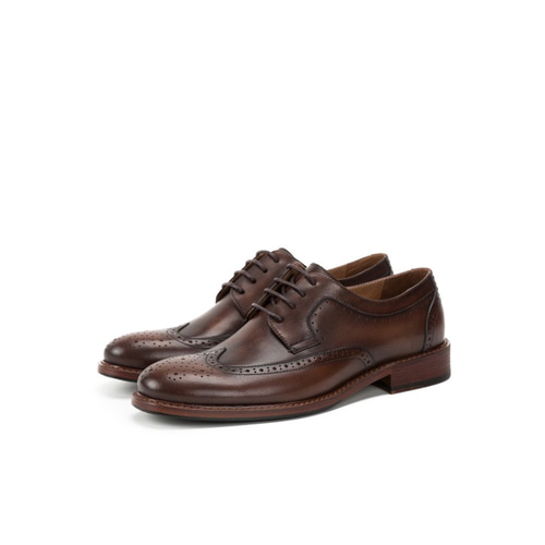 美品　Fortuna Shoes 茶色 レザー ウイングチップ　革靴　UK7.5 美品 Fortuna Shoes 茶色 レザー ウイングチップ 革靴 UK7.5 - メルカリ