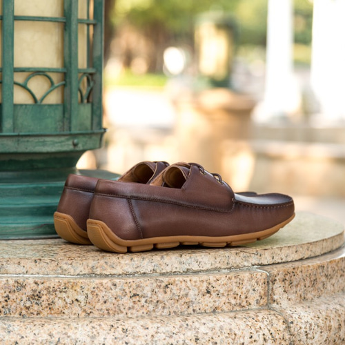 ハンドメイドハラコレザーデッキシューズカジュアルメンズシューズ