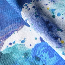 飛行渲彩六分褲-2" 顯瘦髖骨固定-L【MACACA】AUE6501(藍) (瑜伽/韻律/休閒) 第6張的照片
