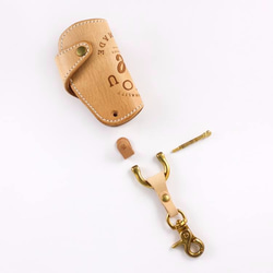 HEYOU handmade - Leather Key Holder 皮革鑰匙套 (綠) 第5張的照片