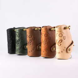 HEYOU handmade - Leather Key Holder 皮革鑰匙套 (綠) 第7張的照片