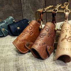 HEYOU handmade - Leather Key Holder 皮革鑰匙套 (綠) 第8張的照片