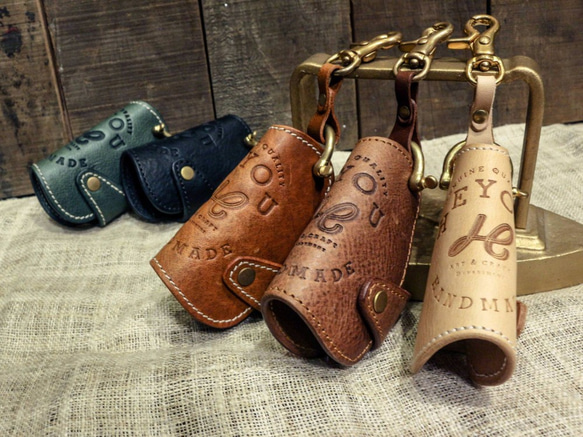 HEYOU handmade - Leather Key Holder 皮革鑰匙套 (綠) 第8張的照片