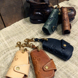 HEYOU handmade - Leather Key Holder 皮革鑰匙套 (綠) 第9張的照片