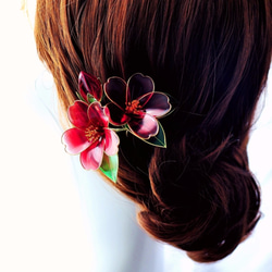 かんざし「椿」 髪飾り 9枚目の画像
