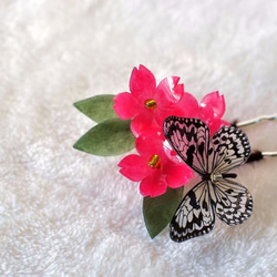 かんざし「蝶とさくら」 髪飾り　 3枚目の画像