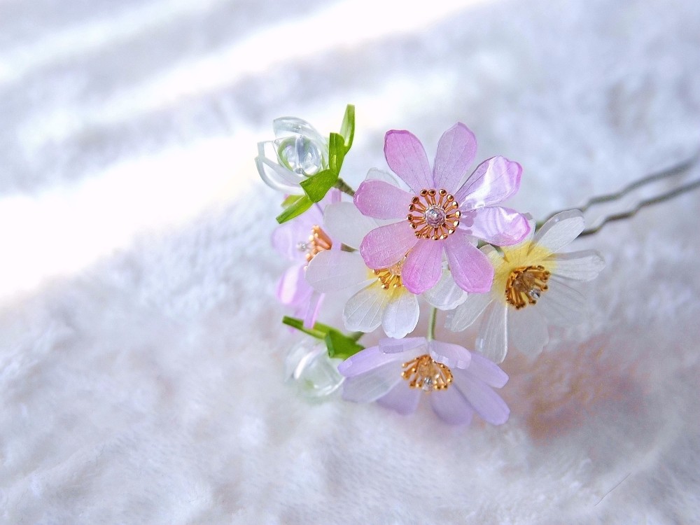 かんざし「コスモス・秋桜」 髪飾り