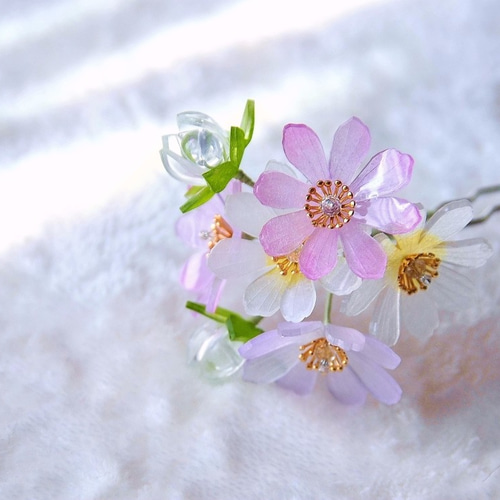 かんざし「コスモス・秋桜」 髪飾り かんざし miyabiko 通販