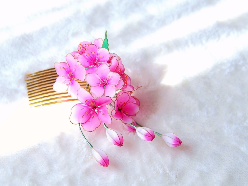 専用　桃色吐息　牡丹と梅　金属簪　花簪コーム簪　櫛簪　玉簪　Uピン簪　後押し