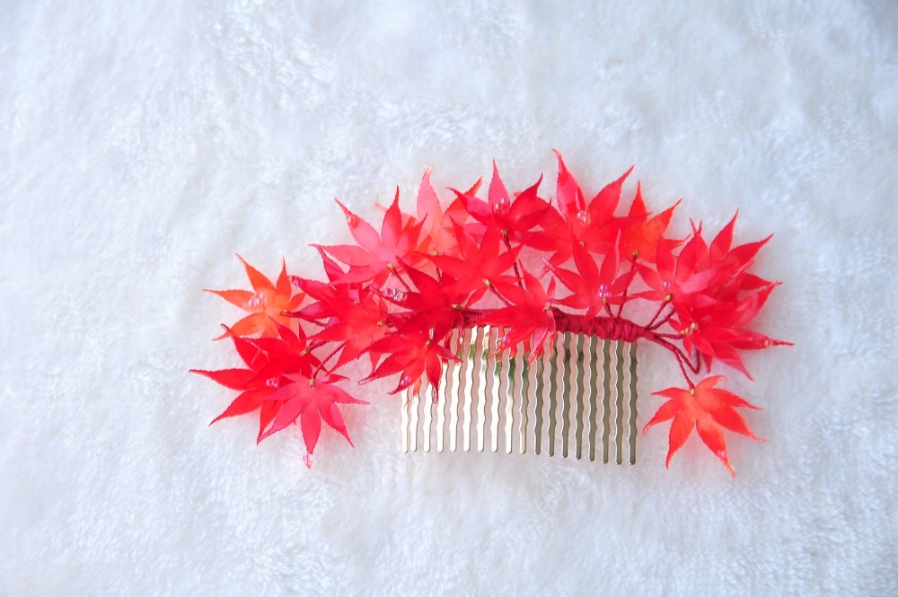 かんざし「紅葉 コーム」 髪飾り　1点物再販不可