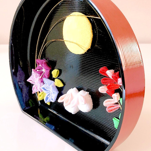 つまみ細工のお月見 置物 その他インテリア雑貨 noelrose 通販