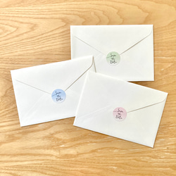 招待状・サンキューシール(48枚) 封緘 プチギフト 名入り 日付入り 結婚式 ウェディング ブライダル　 3枚目の画像