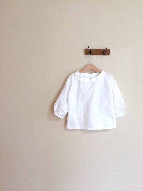 圓形領子襯衫棉兒童 第1張的照片