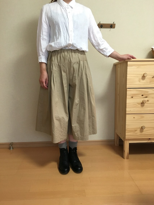 国産リバティ キュロット スカート パンツ ガウチョ 4枚目の画像