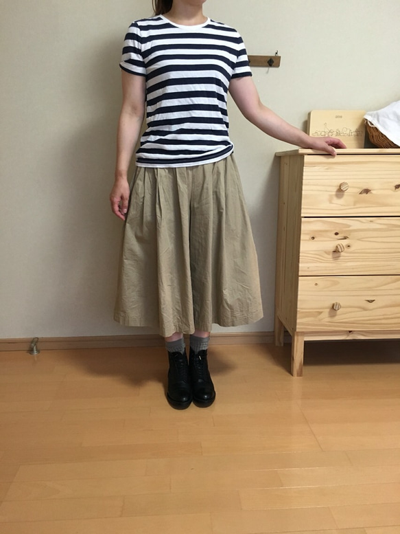 国産リバティ キュロット スカート パンツ ガウチョ 5枚目の画像