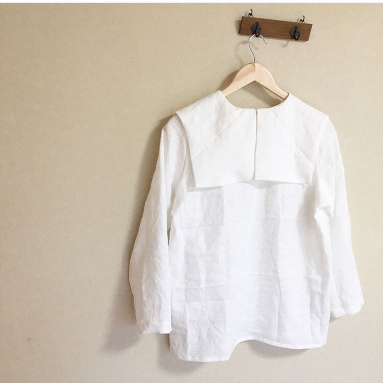リネン セーラーカラー ブラウス