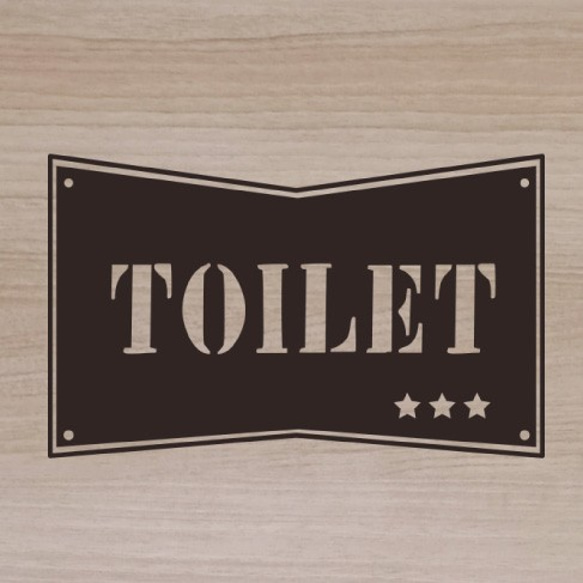 アメリカンプレート風でかっこいいトイレ サインアメリカン　トイレ サイン　プレート 男前インテリアisn-002-001 1枚目の画像