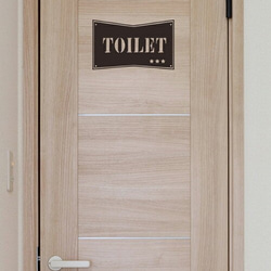アメリカンプレート風でかっこいいトイレ サインアメリカン　トイレ サイン　プレート 男前インテリアisn-002-001 2枚目の画像