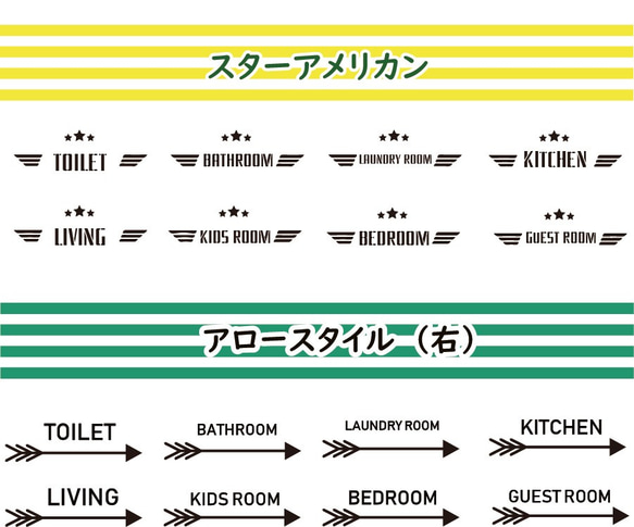 ルームサイン　ウォールステッカー　トイレ　案内　キッズルーム　バス　ゲスト　キッチン ss0011 3枚目の画像