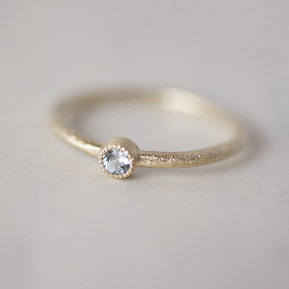 Aquamarine birthstone ring [R050K18/K10AQ] 第1張的照片