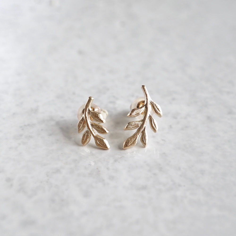 Foliage 5 leaves earrings [EP070K10]