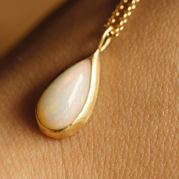 K18 Opal drop pendant [P065K18YG] 第2張的照片